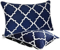 Bird Navy Fretwork 12x20 Outdoor Pillows