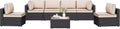 Shintenchi 7-Piece Wicker Patio Sofa Set