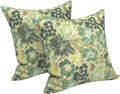 XIII Green Rose 20x20 Outdoor Pillows 2 Pack