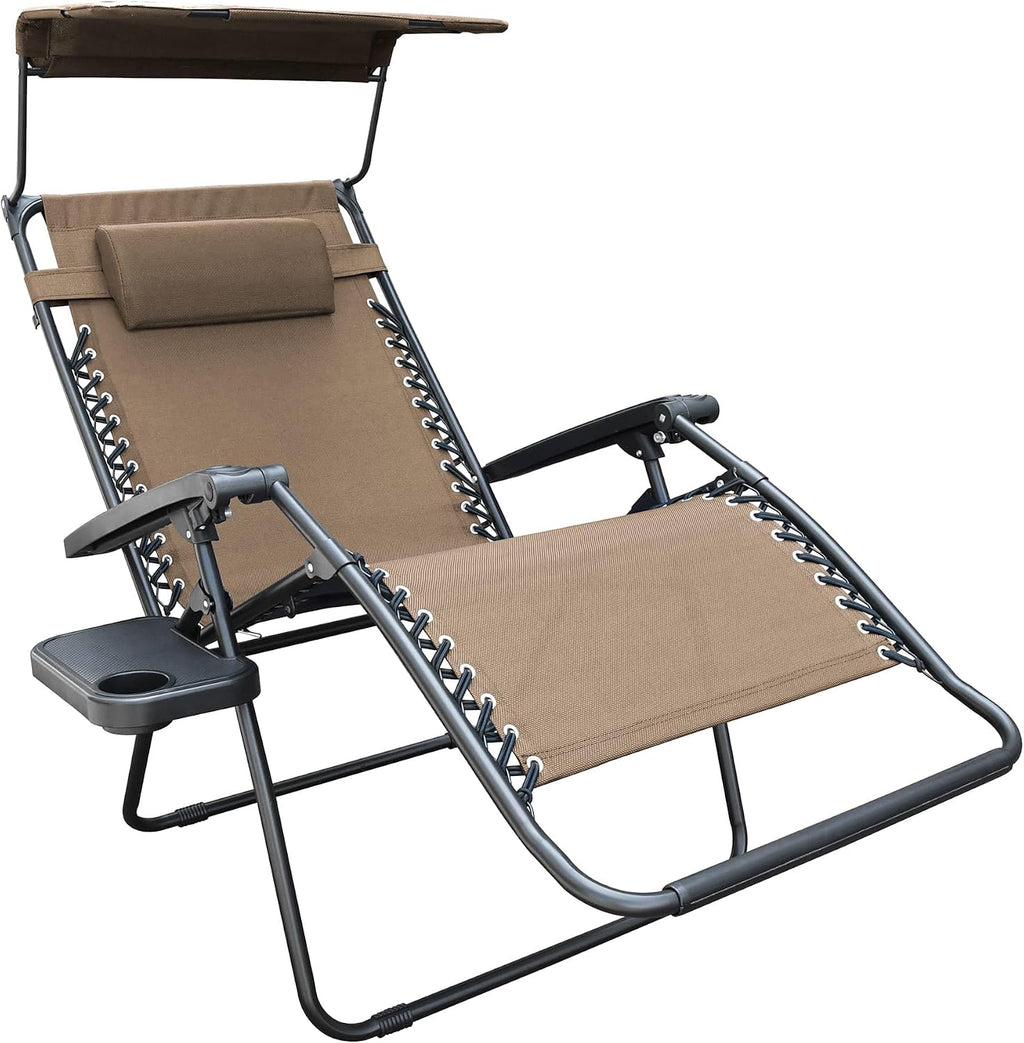 Jeco Tan Oversized Zero Gravity Chair