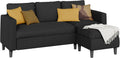 Shintenchi L Shaped Corduroy Sectional Sofa