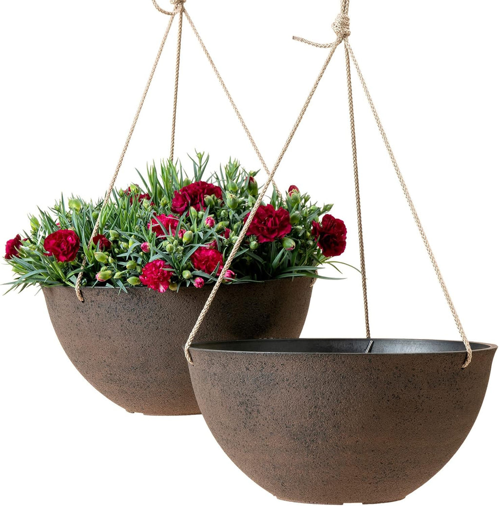 LA JOLIE MUSE 2 Pack Large Hanging Planters