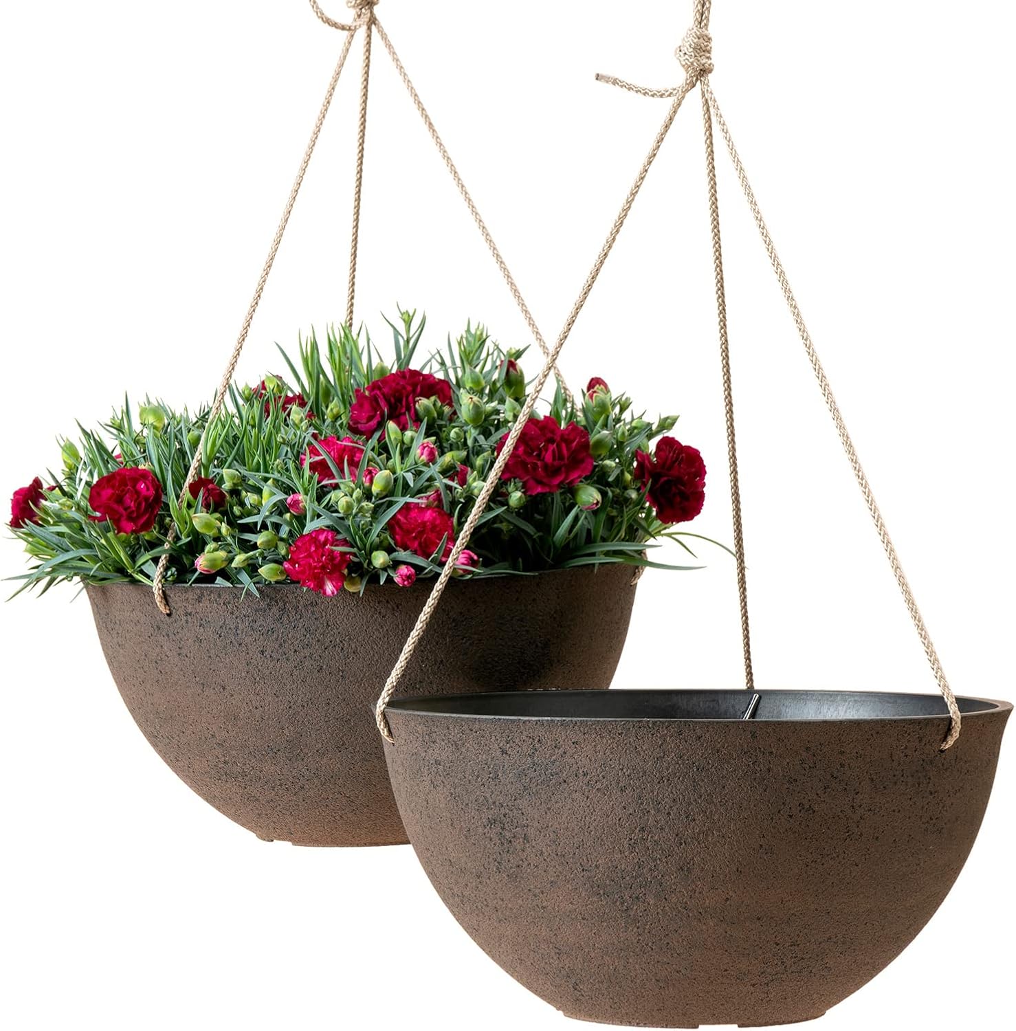 LA JOLIE MUSE 2 Pack Large Hanging Planters