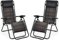 2PCS Rattan Zero Gravity Lounge Chairs