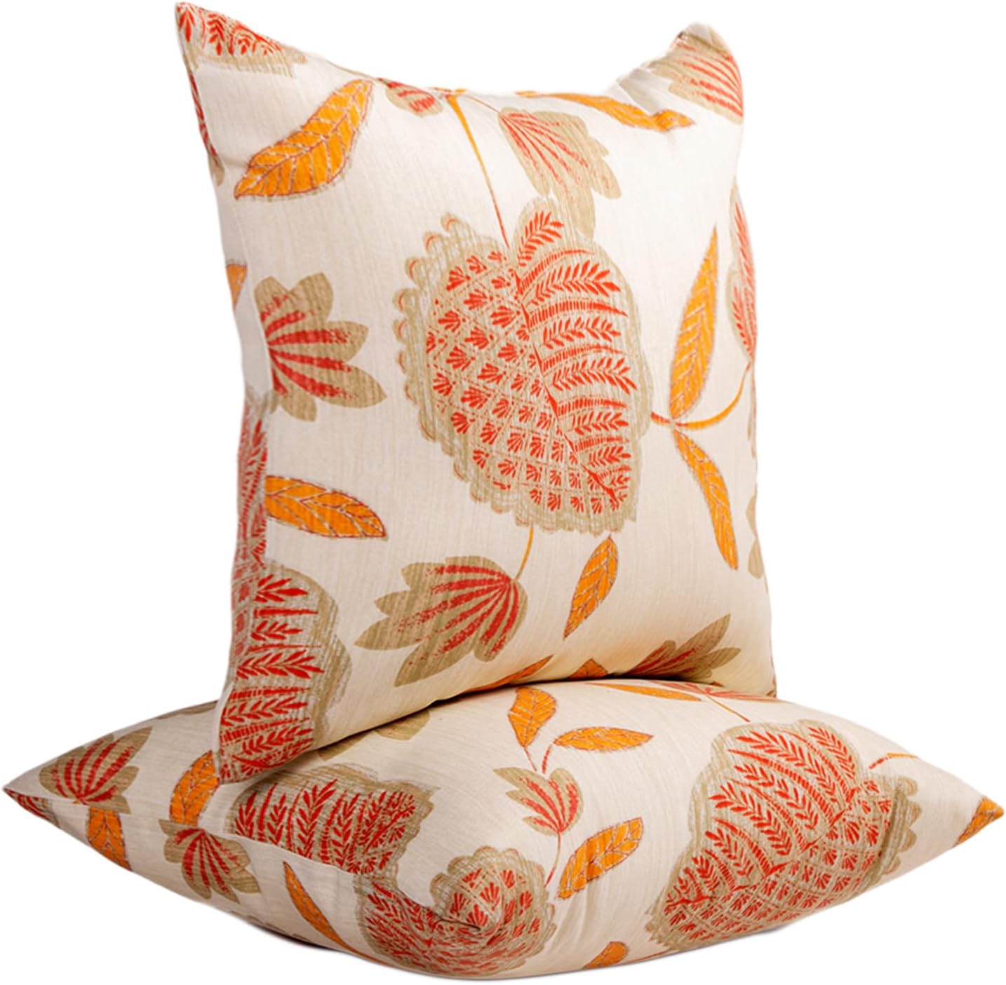 Bird Beige Orange 18x18 Outdoor Pillows