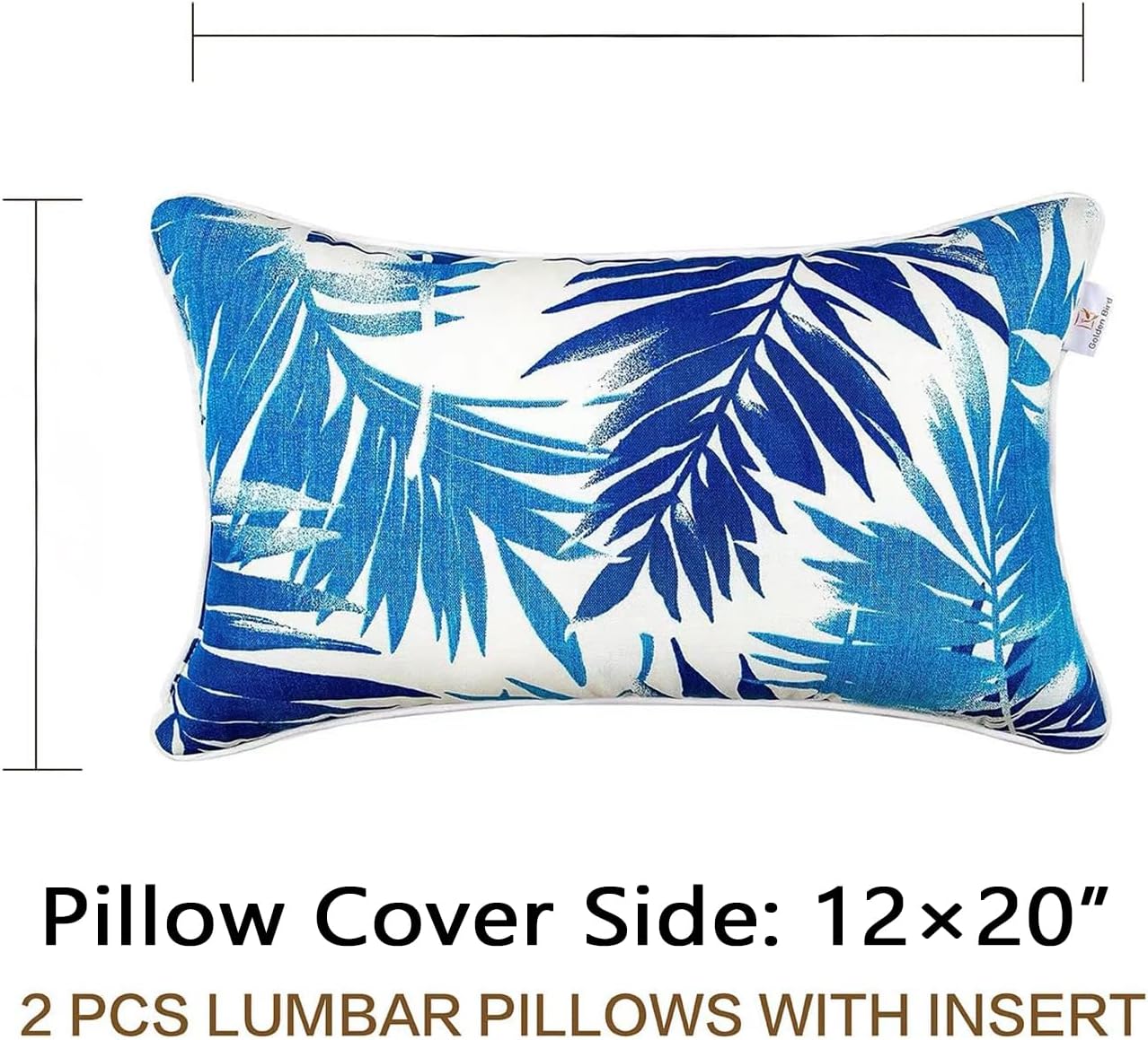 Bird Waterproof Patio Throw Pillows 12x20