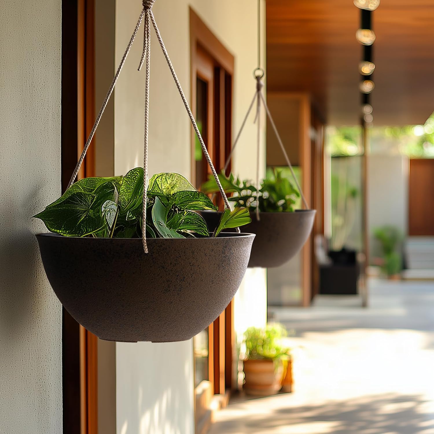 LA JOLIE MUSE 2 Pack Large Hanging Planters