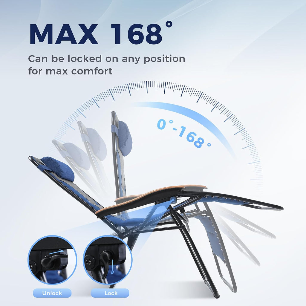 MAISON ARTS 2 XXL Zero Gravity Chairs
