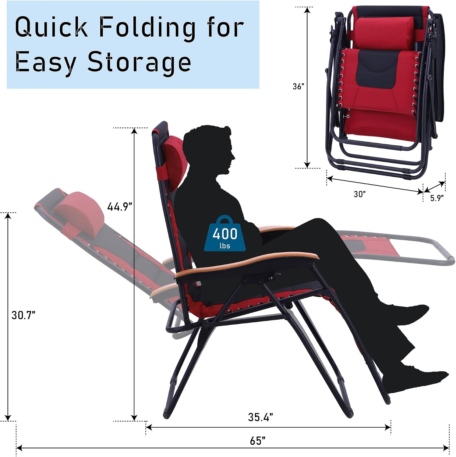 PHI VILLA 2 XXL Zero Gravity Chairs