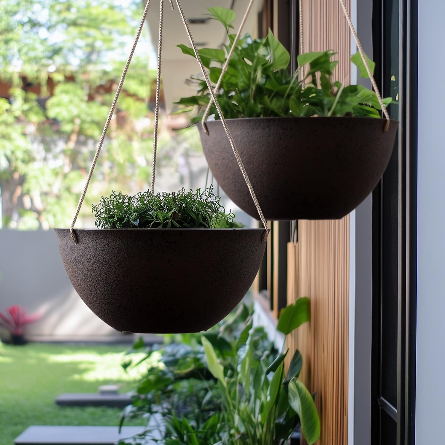 LA JOLIE MUSE 2 Pack Large Hanging Planters