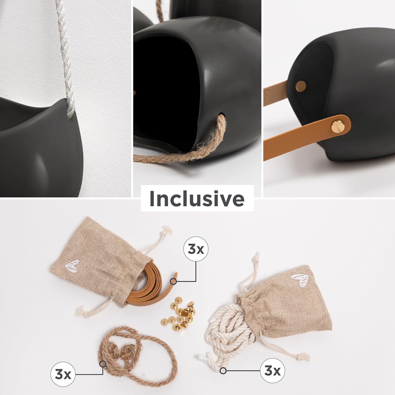 Kazai Ellie 3 Ceramic Wall Planters