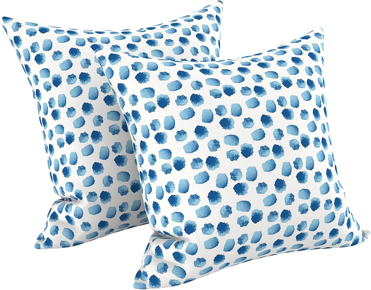 XIII Brush Blue 18"x18" Throw Pillows Set of 2
