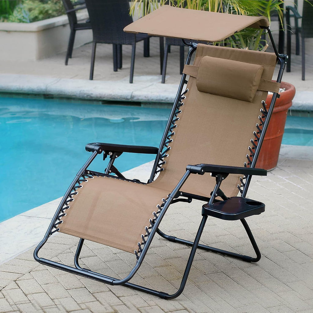 Jeco Tan Oversized Zero Gravity Chair