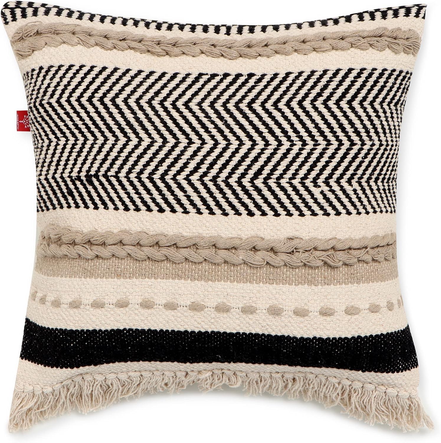 Natural 18"x18 Boho Pillow Covers Set of 2