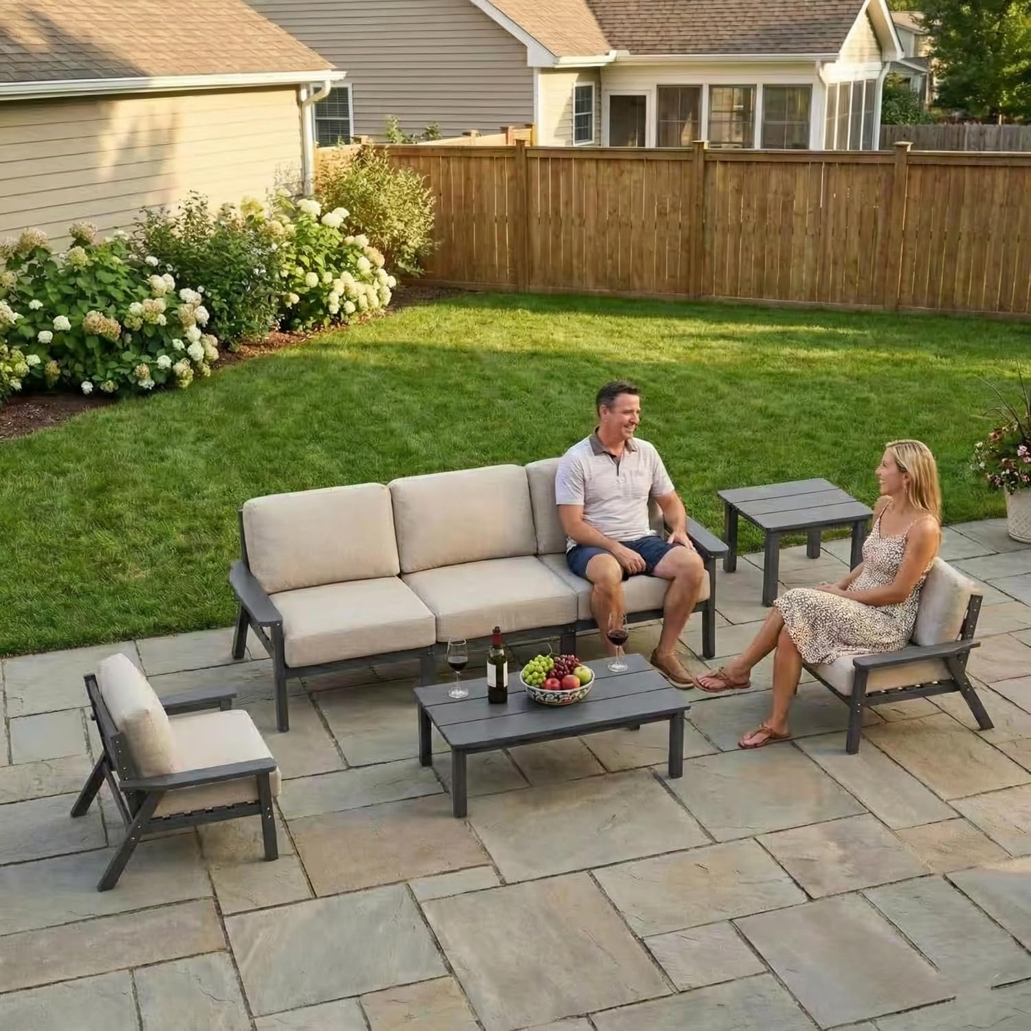 Kingdura 7-Piece HDPE Patio Sofa Set