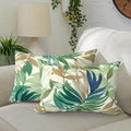 XIII Lush Leaf Green 12x20 Lumbar Pillows Pack of 2
