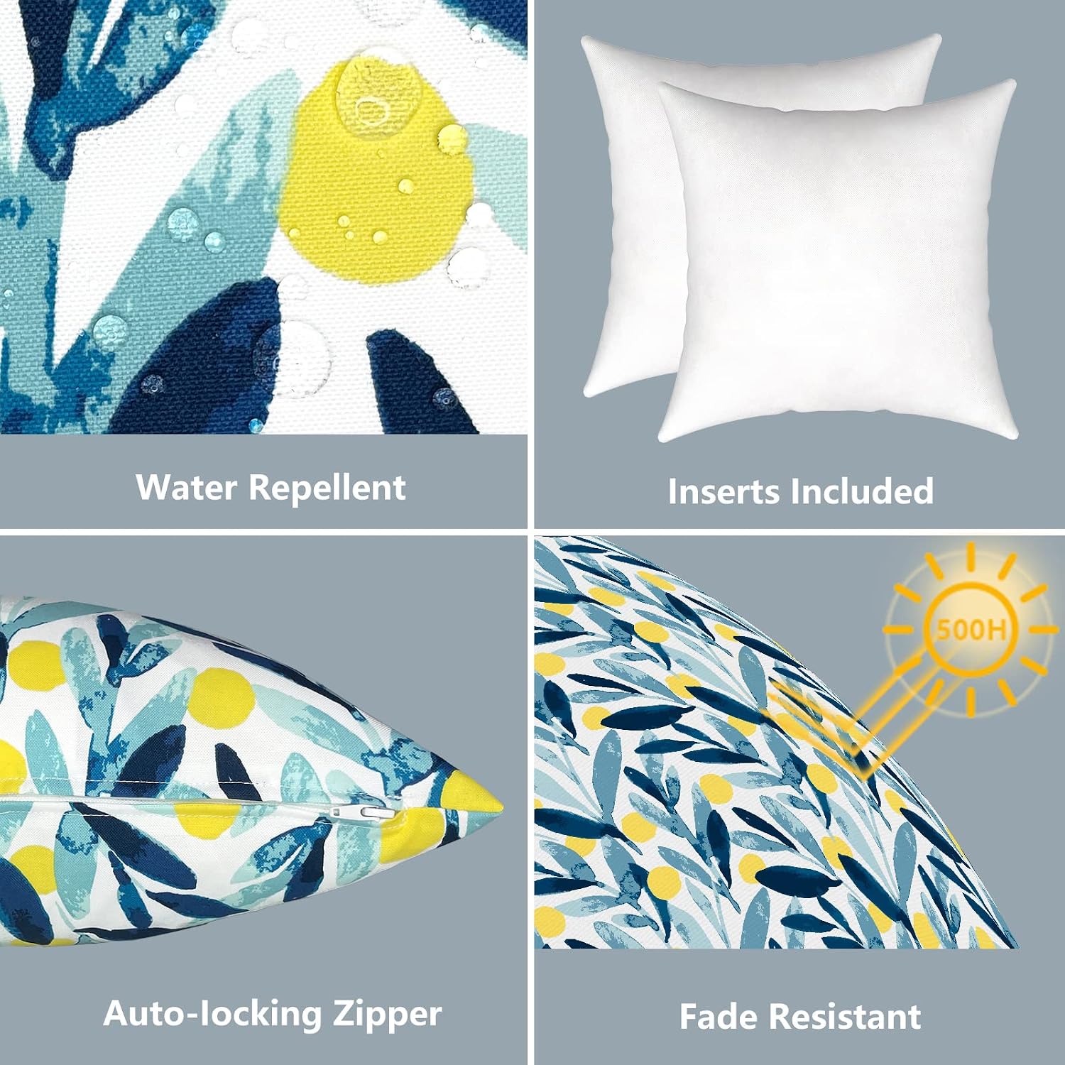 Leaves Multi 18"x18" Throw Pillows Set of 2