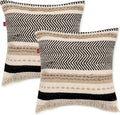 Natural 18"x18 Boho Pillow Covers Set of 2