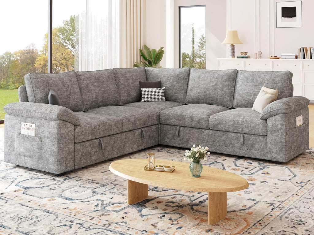 85 Inch L Shaped Modular Sleeper Sofa
