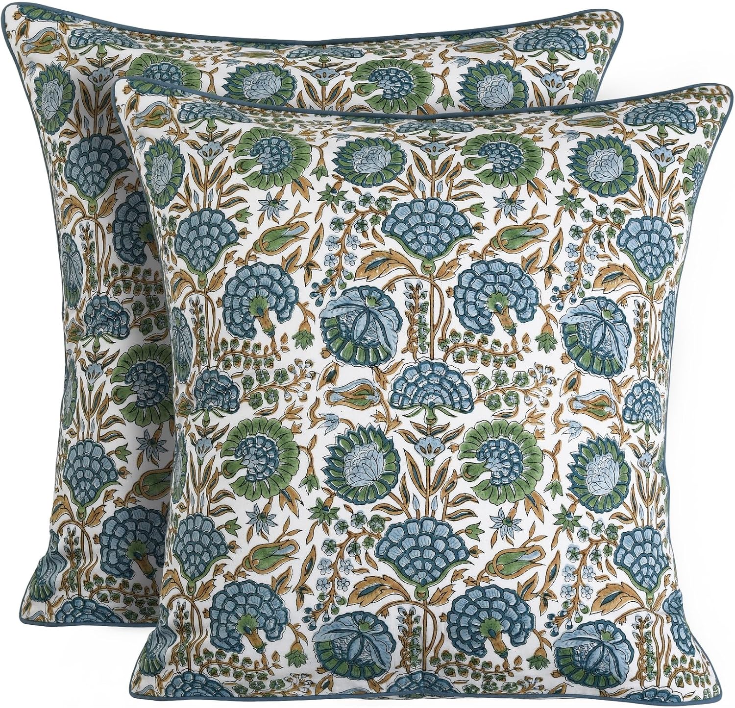 Ridhi Asparagus Green 18"x18" Pillow Covers Pack of 2