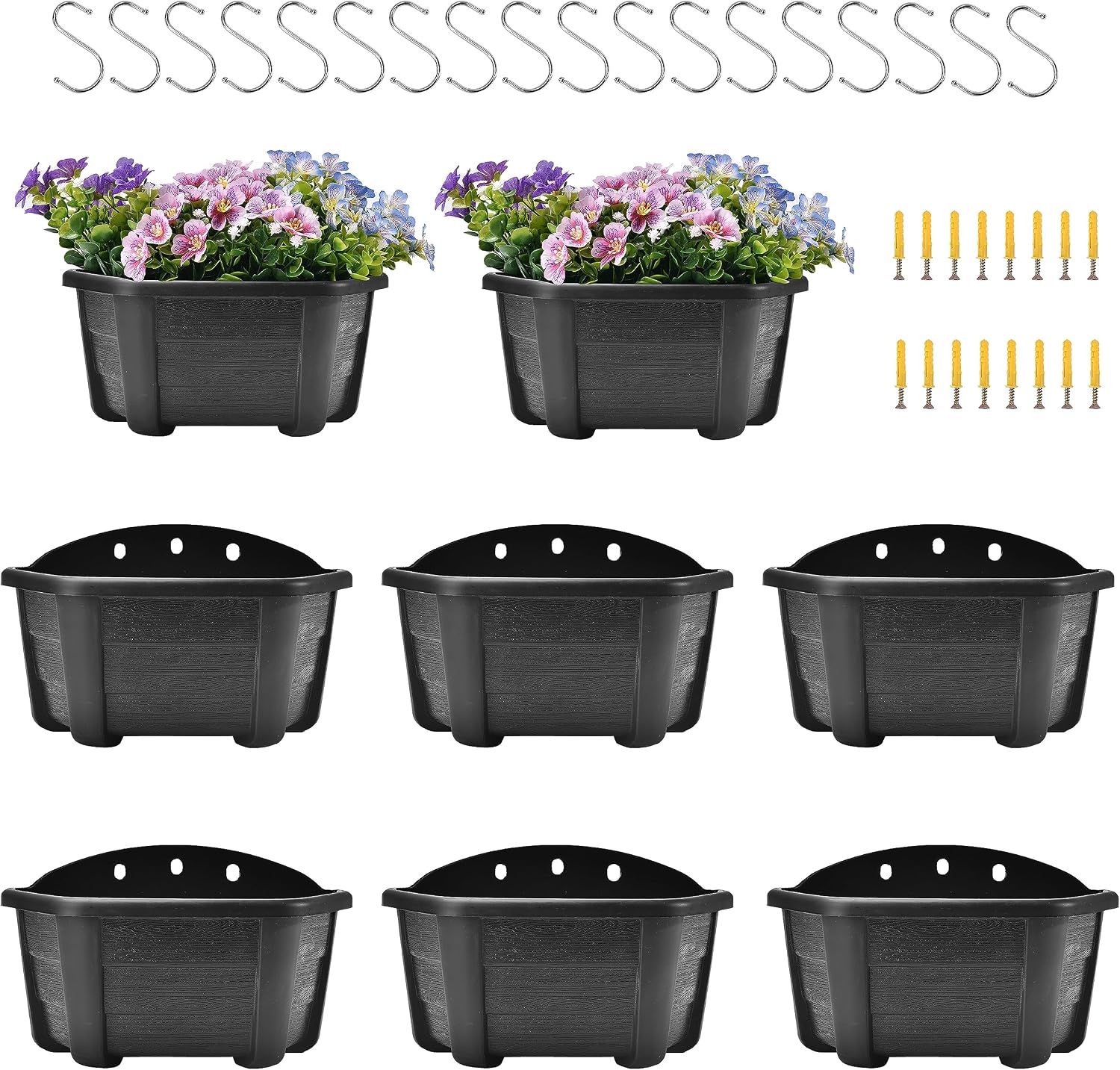 ORIMERC 8 Pack Self Watering Wall Planters