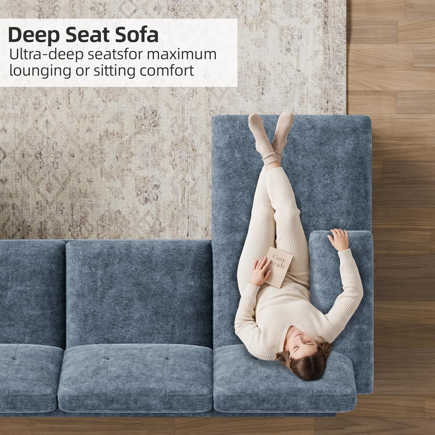 Shintenchi U-Shaped 4-Seat Sectional Sofa