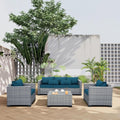 Lviden 4-Piece PE Rattan Patio Sofa Set