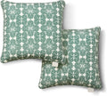 Martha Stewart Tulum Green 18"x18" Pillows 2-Pack