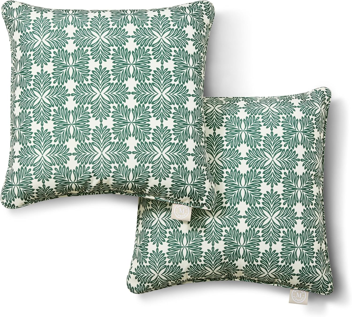 Martha Stewart Tulum Green 18"x18" Pillows 2-Pack