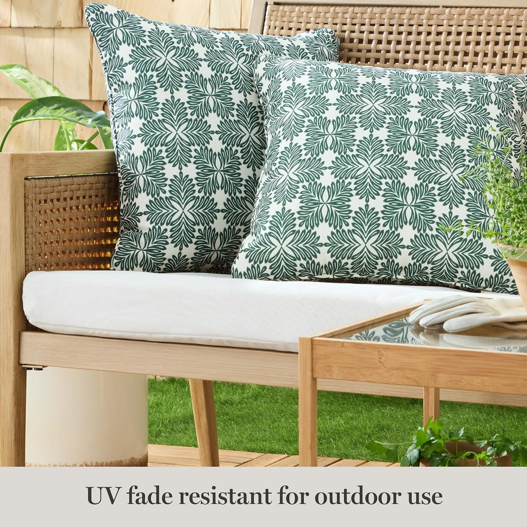 Martha Stewart Tulum Green 18"x18" Pillows 2-Pack