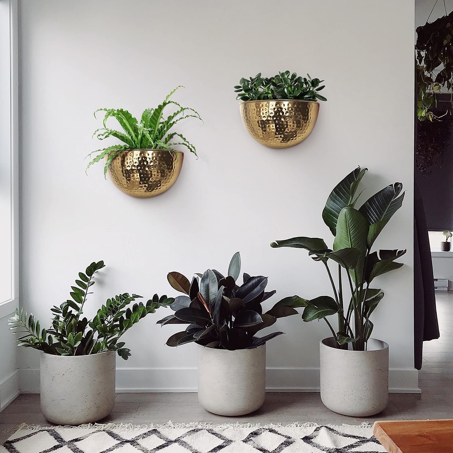 Allegorie Gold Metal Wall Planter