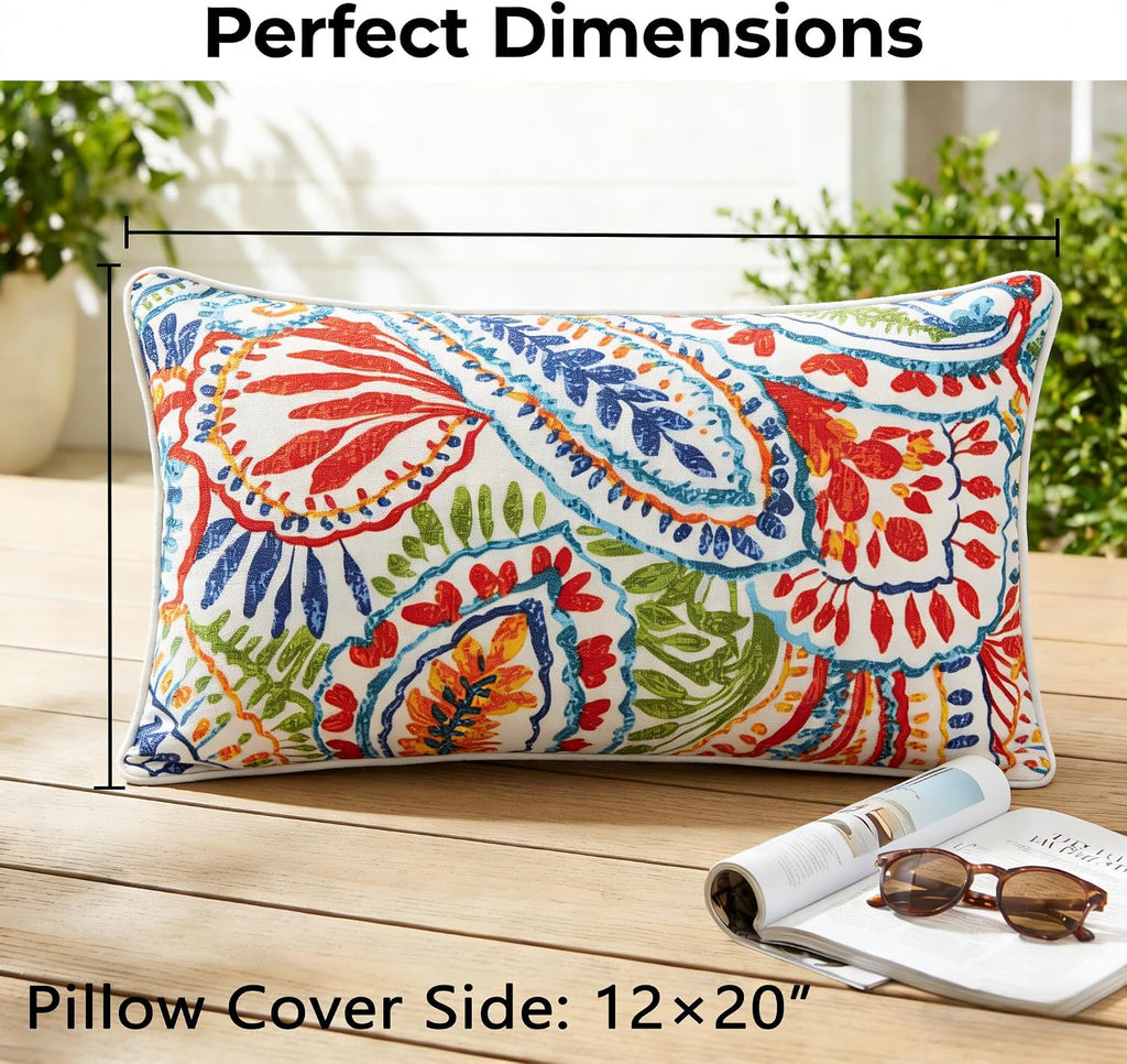 Bird Paisley 12x20 Waterproof Outdoor Pillows