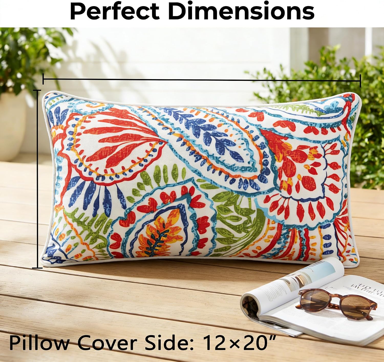 Bird Paisley 12x20 Waterproof Outdoor Pillows
