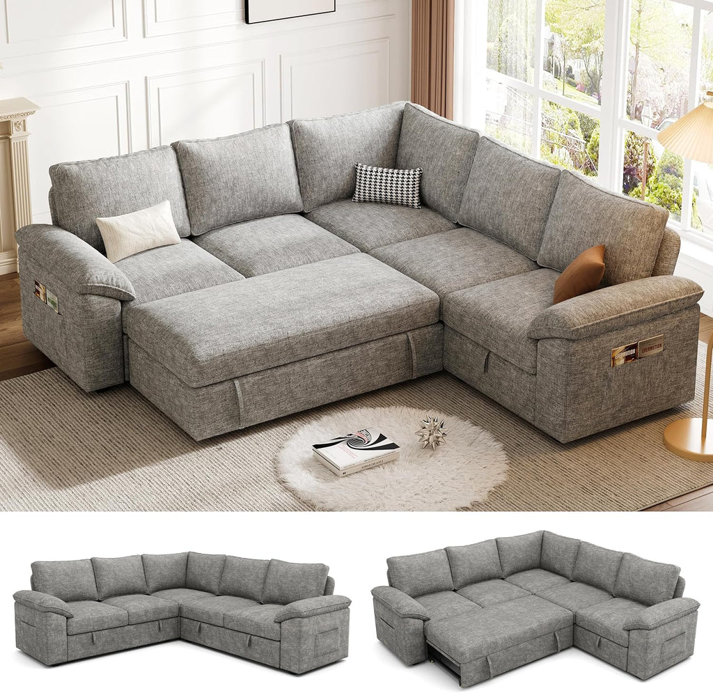 85 Inch L Shaped Modular Sleeper Sofa
